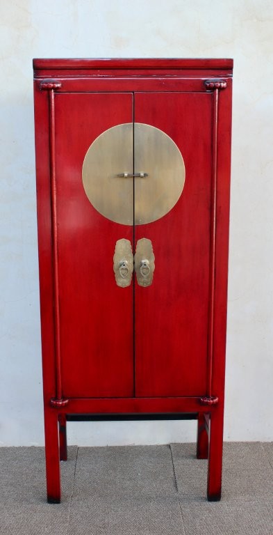 Tall Red 2 Door Wedding Cabinet
